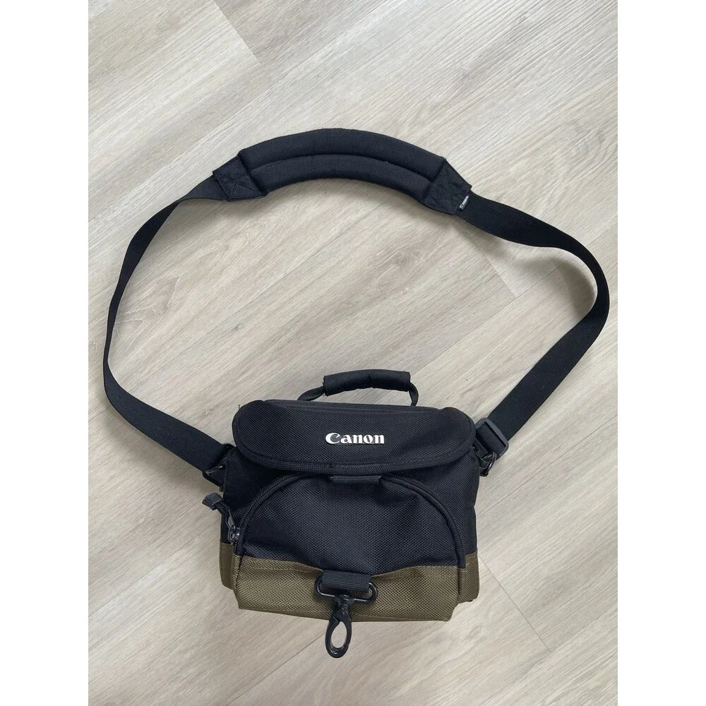 Canon Padded Nylon Camera Carry/Shoulder Bag w/ Strap, Accessory Compartments